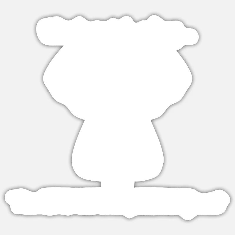 Elefant Loading - Sticker Größe S (10 x 10 cm) - Mattweiß