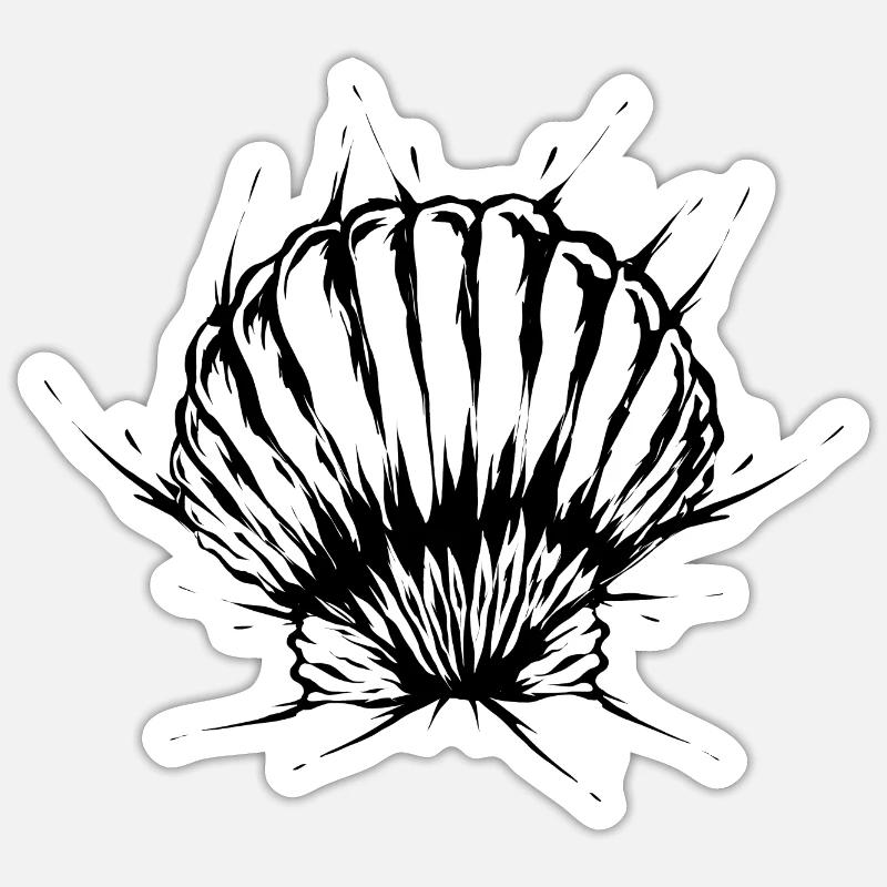 Shell Beach Holiday Sticker size S (10 x 10 cm)