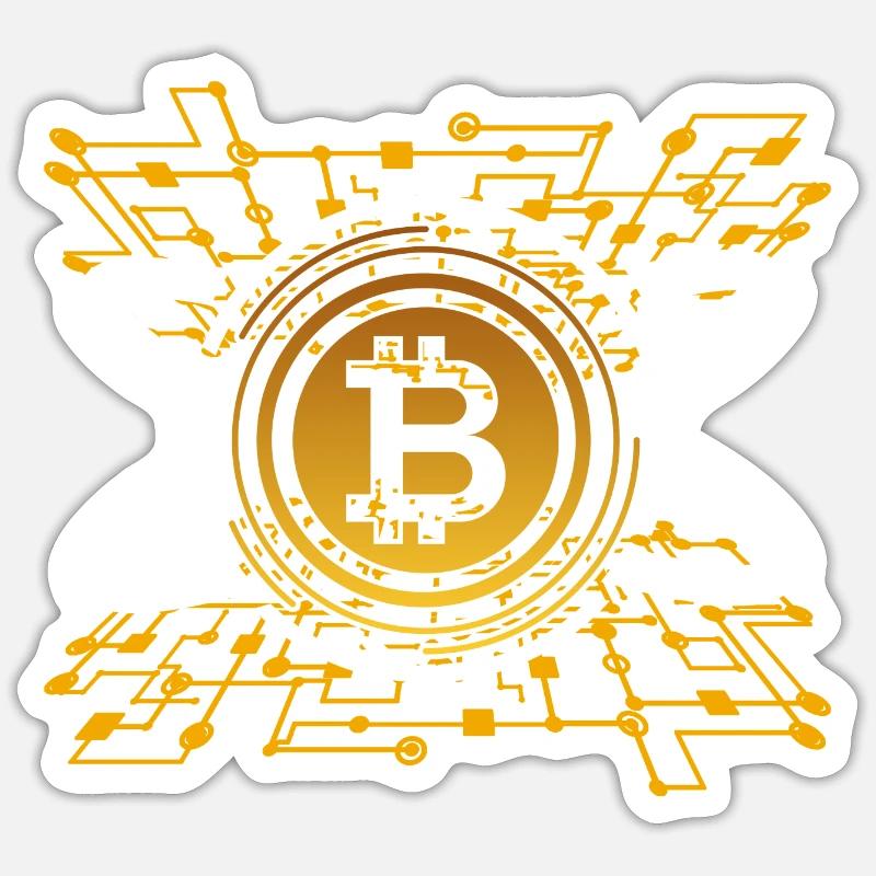 Bitcoin BTC Revolution - Crypto Gift Idea Sticker Größe S (10 x 10 cm)