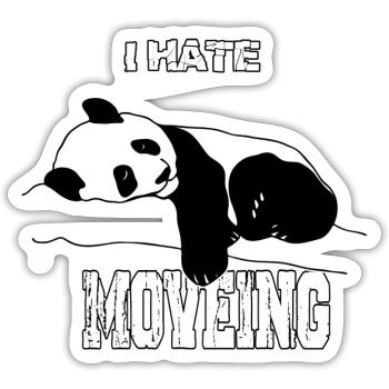 Je déteste le design drôle de mouvement - Sticker taille S (10 x 10 cm) - blanc mat - Devant