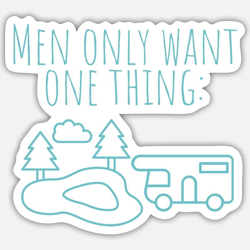 MowoT Wohnmobil am Teich - Sticker Größe S (10 x 10 cm) - Mattweiß