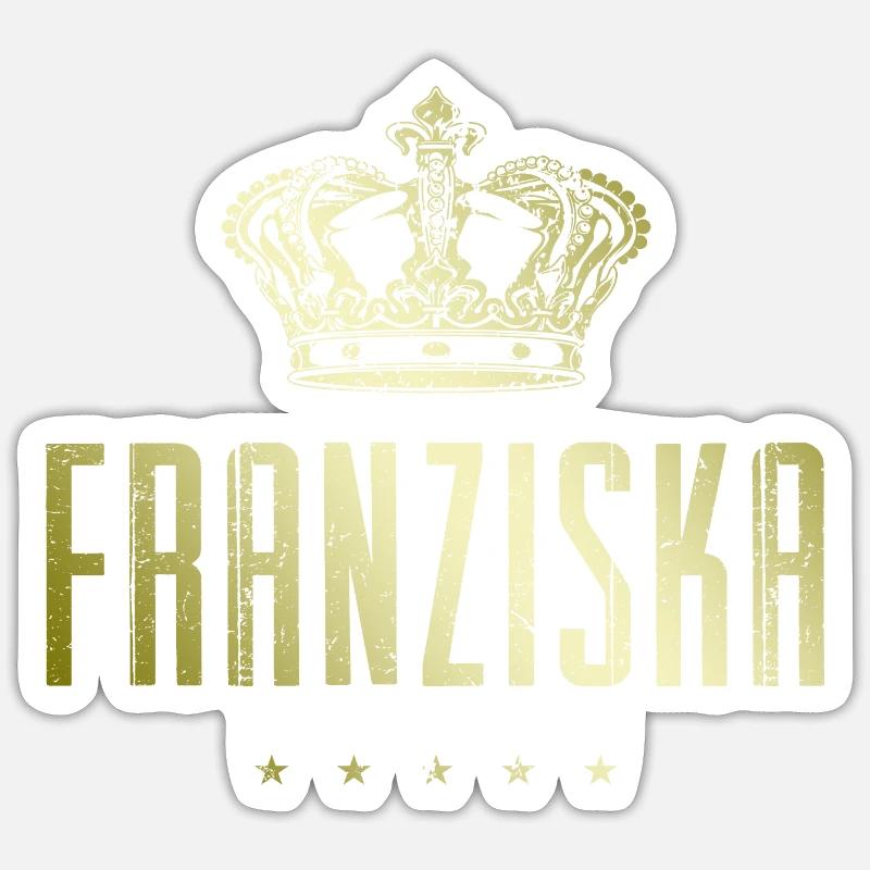 Franziska - Sticker Größe S (10 x 10 cm) - Mattweiß