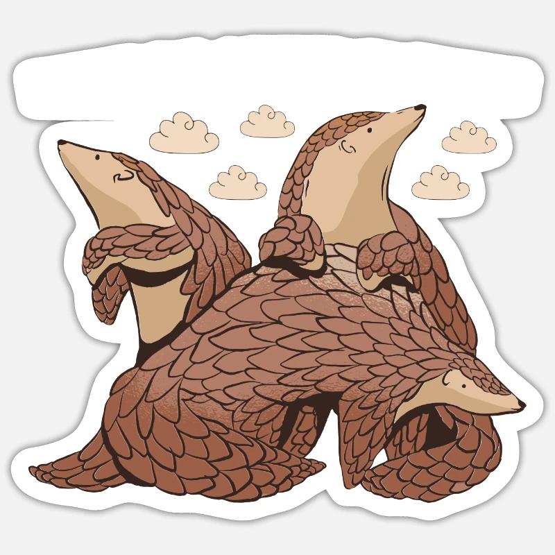 Méfiez-vous de ma langue Pangolin Sticker taille S (10 x 10 cm)