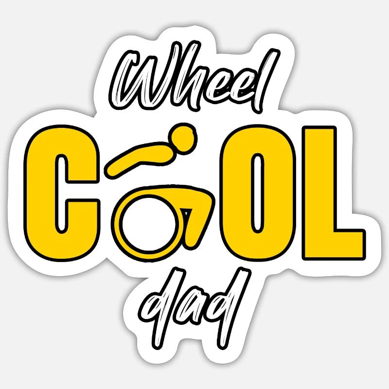 Really cool father wheel cool dad Sticker size S (10 x 10 cm)