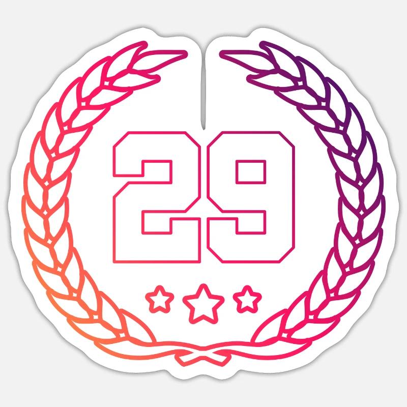 29 Couronne numérique - Sticker taille S (10 x 10 cm) - blanc mat