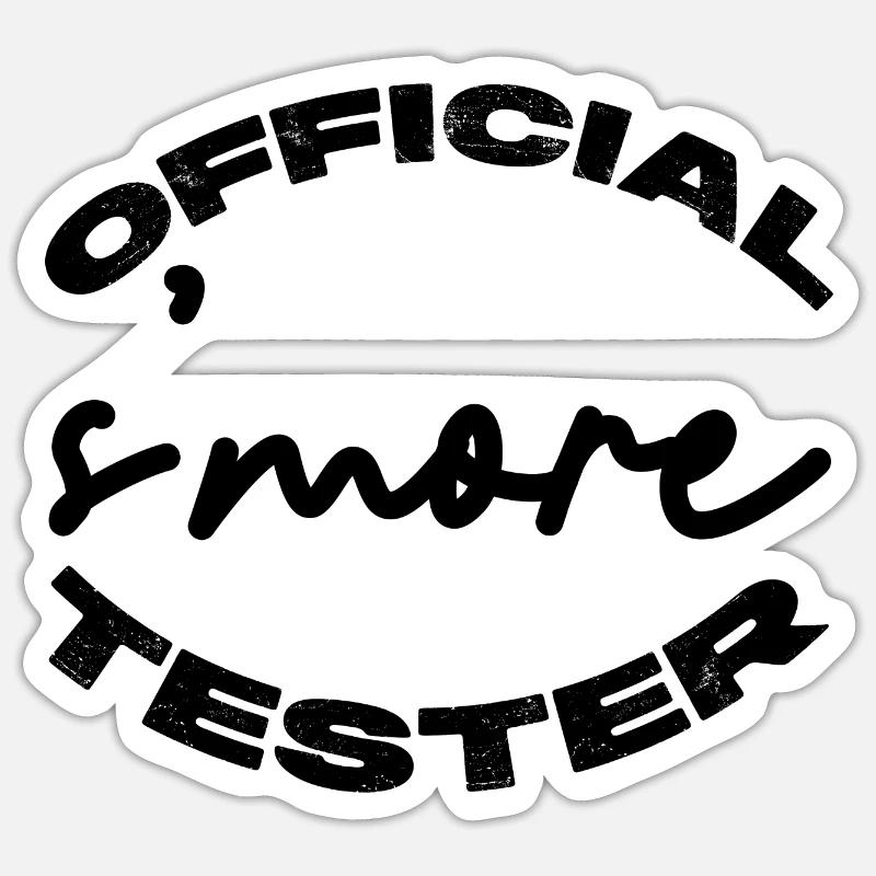 Official S'more Tester 4 - Sticker Größe S (10 x 10 cm) - Mattweiß
