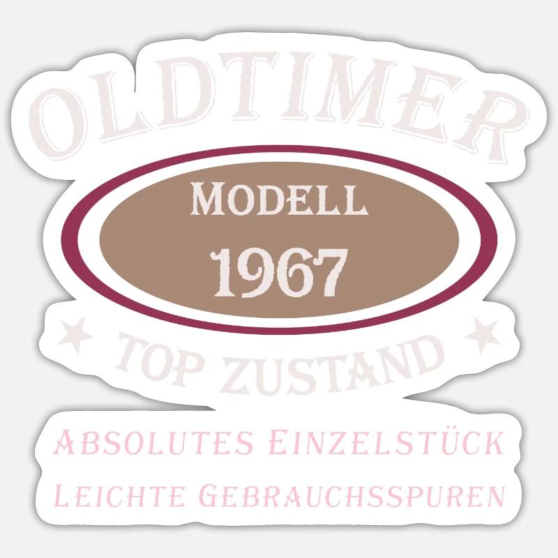 Oldtimer 55e anniversaire 1967 Pièce unique absolue Sticker taille S (10 x 10 cm)