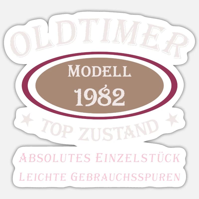 Oldtimer 40e anniversaire 1982 Pièce absolument unique Sticker taille S (10 x 10 cm)