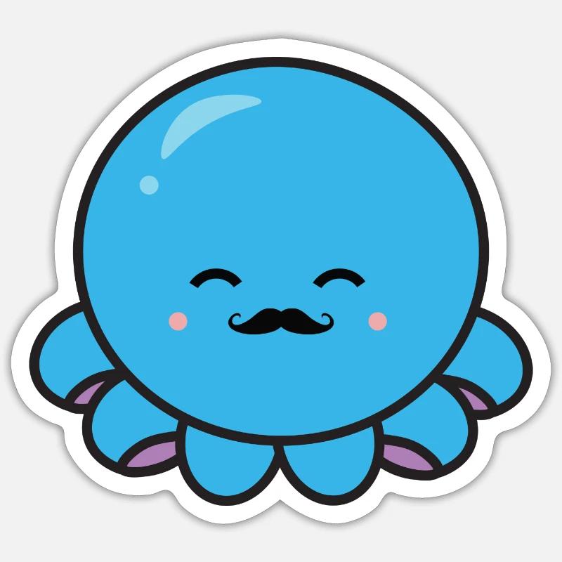 Mr. Octopus Sticker size S (10 x 10 cm)