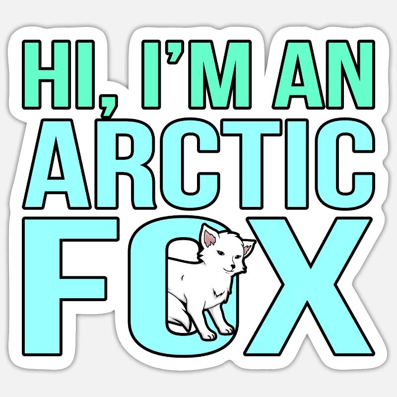 Polarfuchs - Sticker Größe S (10 x 10 cm) - Mattweiß