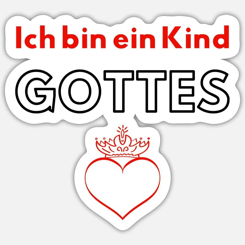 Ich bin ein Kind GOTTES ♥ - Sticker Größe S (10 x 10 cm) - Mattweiß
