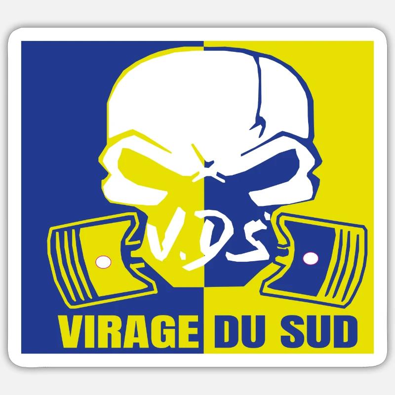 VIRAGE DU SUD - Sticker taille S (10 x 10 cm) - blanc mat
