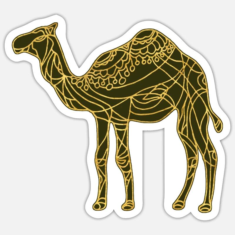 Camel - Sticker size S (10 x 10 cm) - white matte