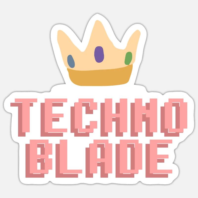 Technoblade stirbt nie - Sticker Größe S (10 x 10 cm) - Mattweiß
