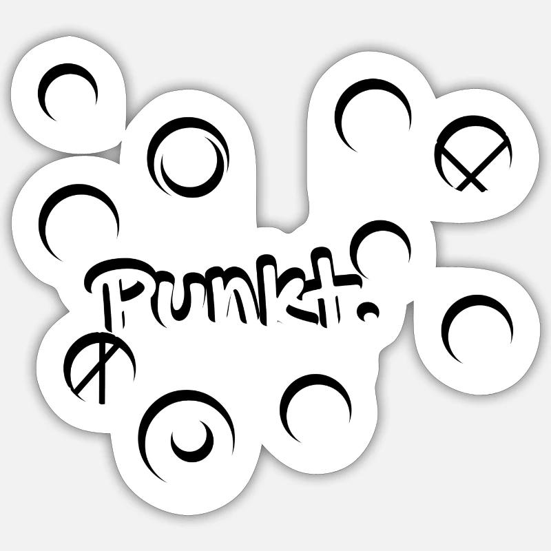 Point - Sticker Größe S (10 x 10 cm) - Mattweiß