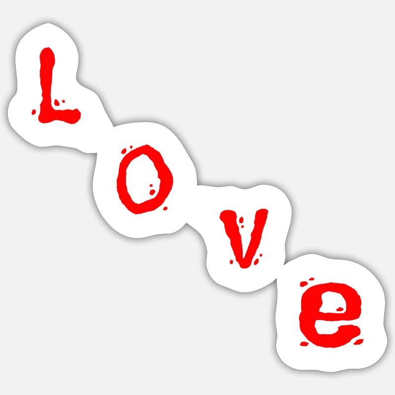 Love - Sticker size S (10 x 10 cm) - white matte