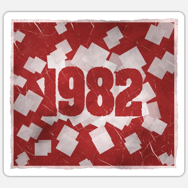 Born in 1982 - Sticker size S (10 x 10 cm) - white matte