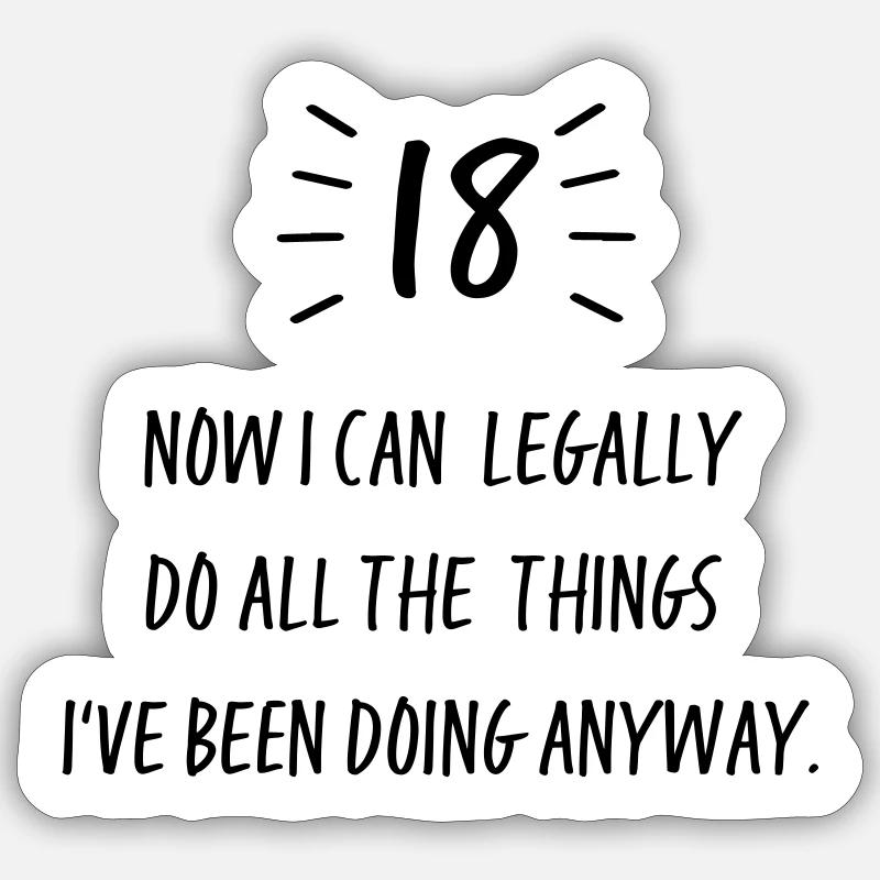 18 - Sticker taille S (10 x 10 cm) - blanc mat