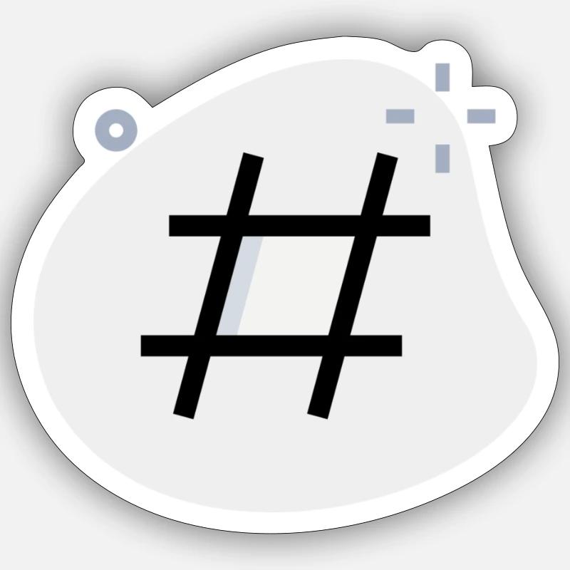 Hashtag Sticker taille S (10 x 10 cm)
