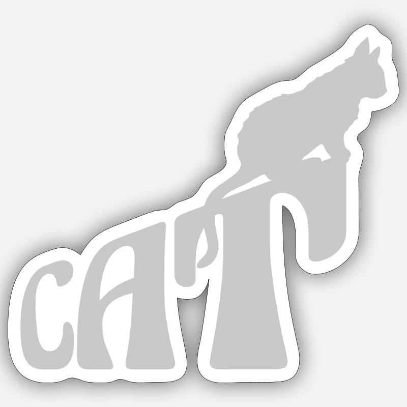 Conception du logo Cat Pet Sticker taille S (10 x 10 cm)