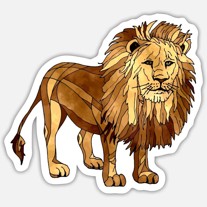 Löwe Sticker Größe S (10 x 10 cm)