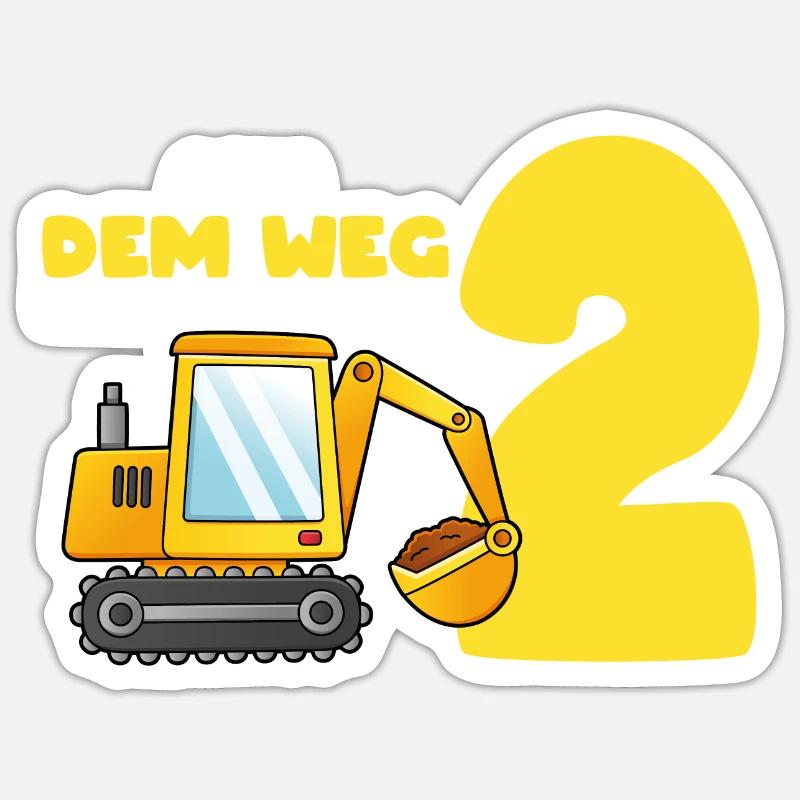 Aus dem Weg ich bin schon 2, Geschenkidee Sticker Größe S (10 x 10 cm)