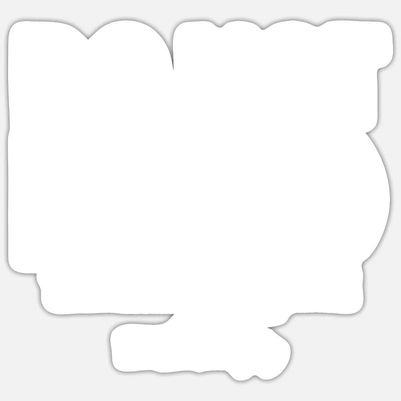 Do not read the next sentence - Sticker size S (10 x 10 cm) - white matte
