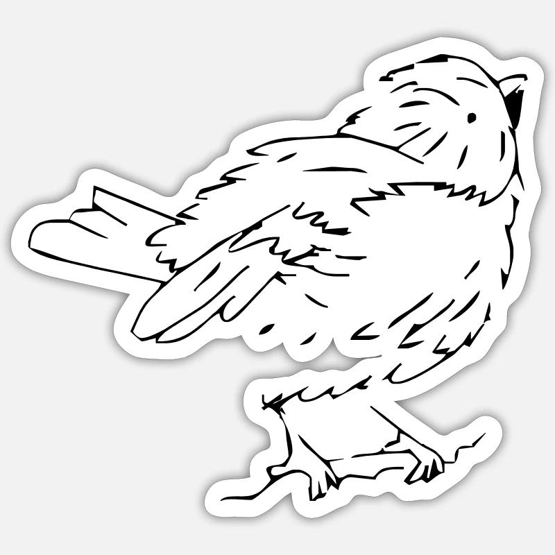 Sparrow Sticker size S (10 x 10 cm)