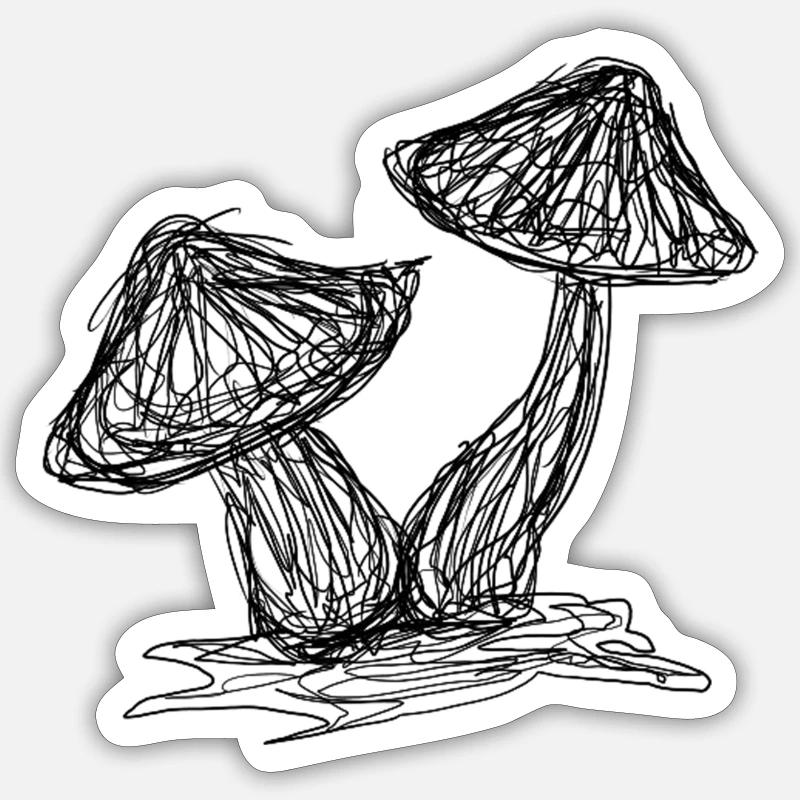 Fungi - Sticker size S (10 x 10 cm) - white matte