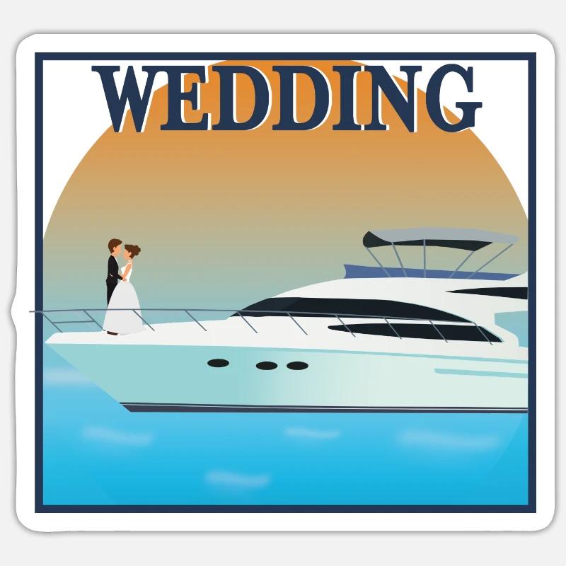Wedding - Sticker size S (10 x 10 cm) - white matte