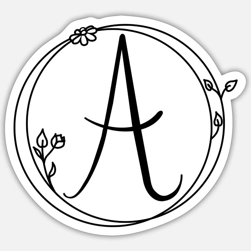 Großbuchstabe A - Sticker Größe S (10 x 10 cm) - Mattweiß