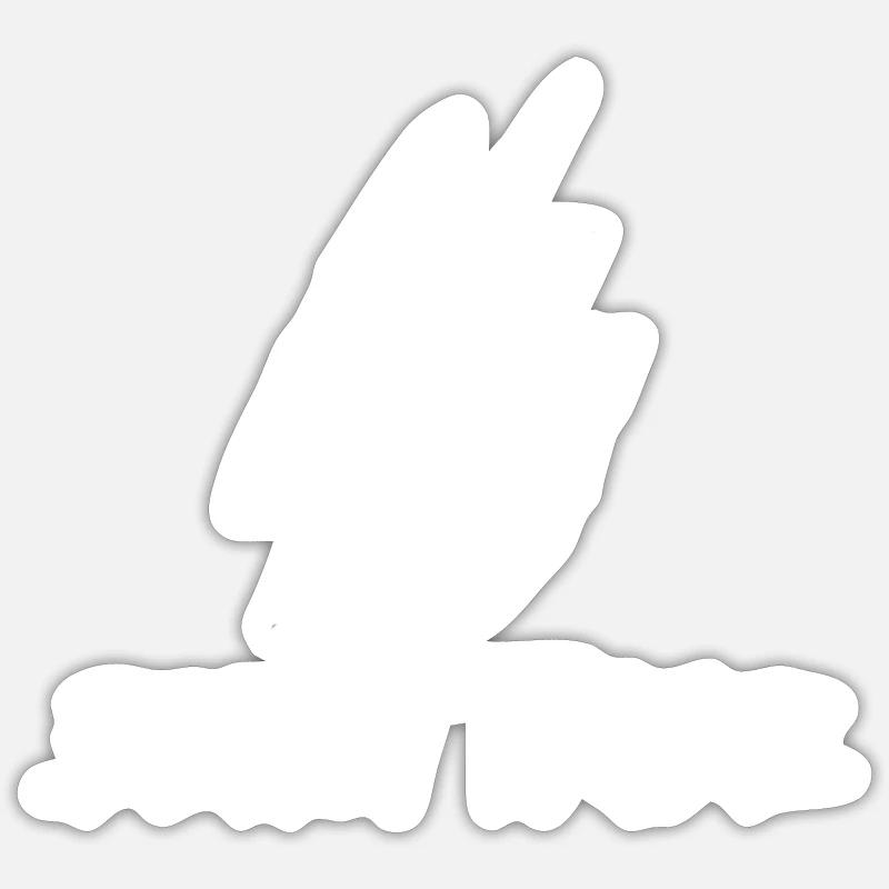 Mode Bête - Sticker taille S (10 x 10 cm) - blanc mat