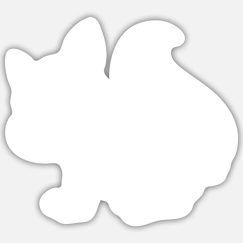 Eichhörnchen Comic Tier - Sticker Größe S (10 x 10 cm) - Mattweiß