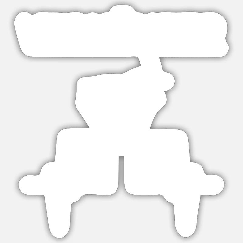 Verkäufer mit Herz - Sticker Größe S (10 x 10 cm) - Mattweiß