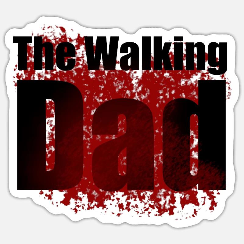The Walking Dad Explosion - Sticker taille S (10 x 10 cm) - blanc mat