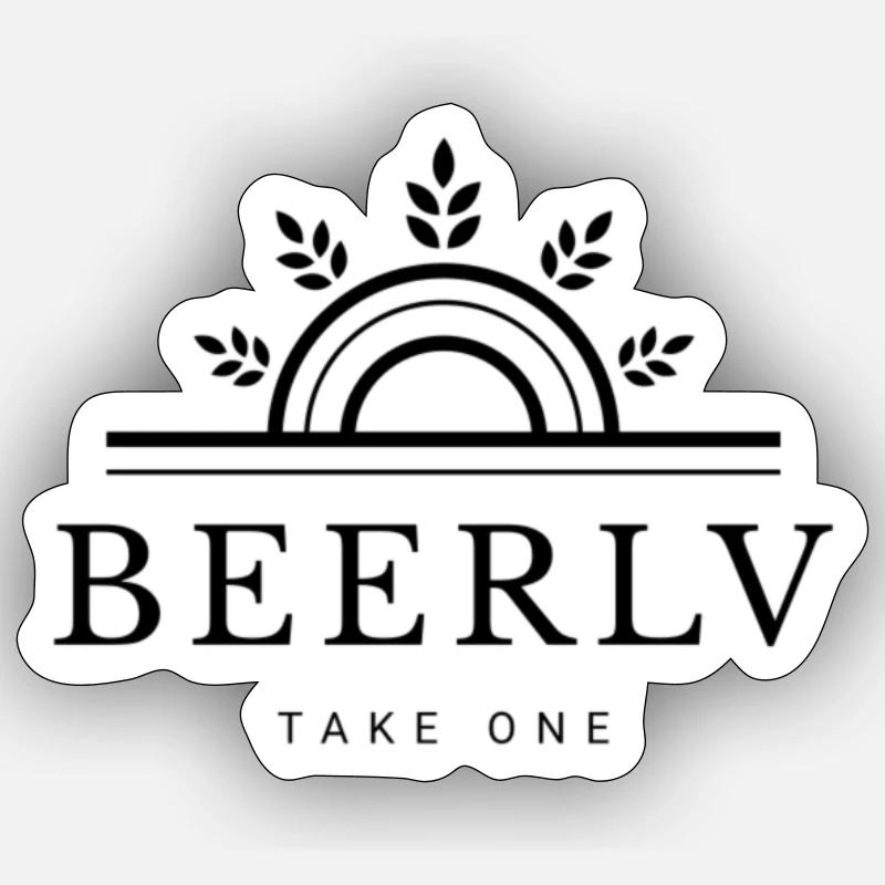 beerlove - Sticker Größe S (10 x 10 cm) - Mattweiß