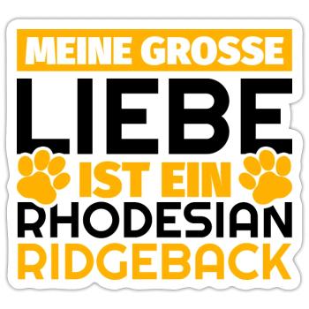 Rhodesian Ridgeback Geschenke lustig - Sticker Größe S (10 x 10 cm) - Mattweiß - Vorne