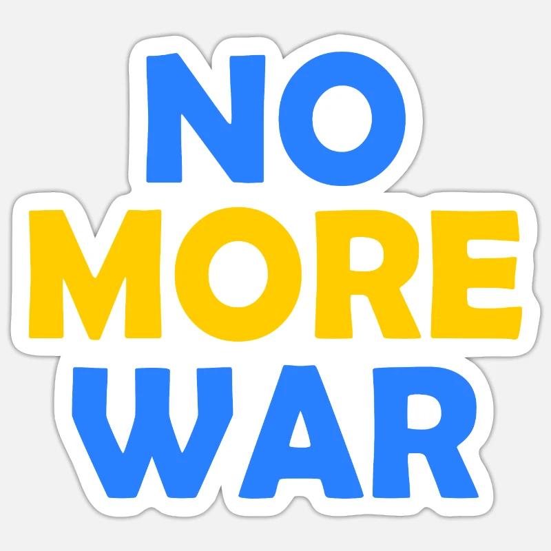 No more war - Sticker taille S (10 x 10 cm) - blanc mat