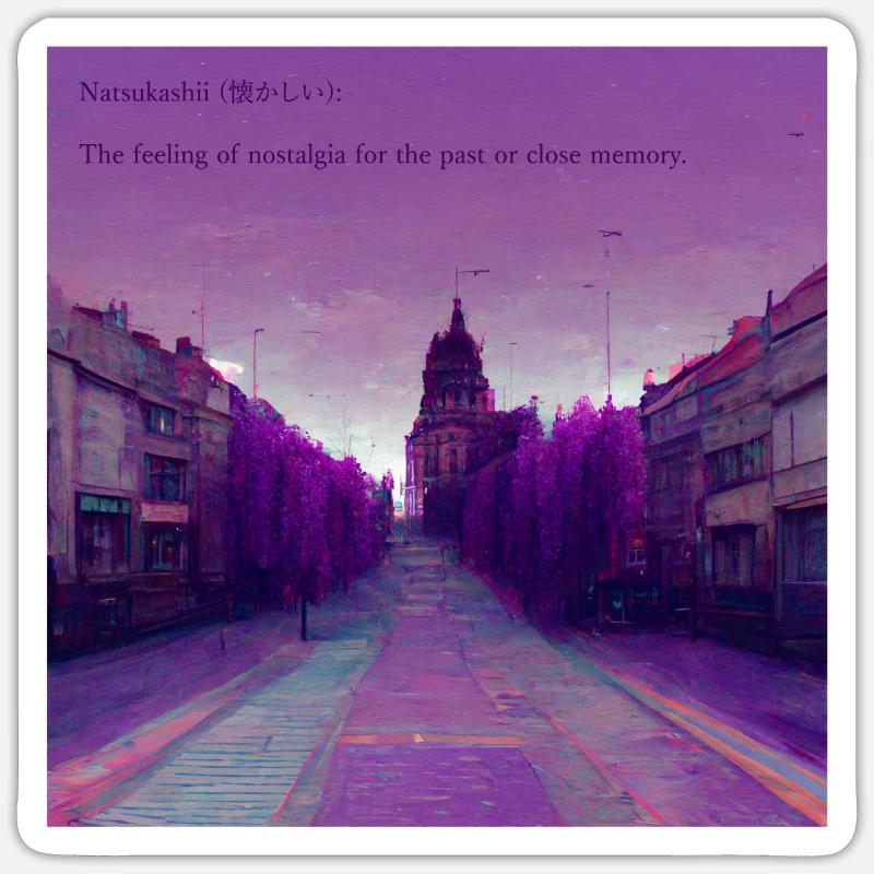 Nostalgia Nostalgie - Sticker taille S (10 x 10 cm) - blanc mat