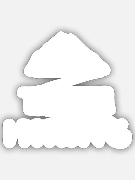Team Hiking Wandern Sport Alpen Geschenk Idee - Sticker Größe S (10 x 10 cm) - Mattweiß