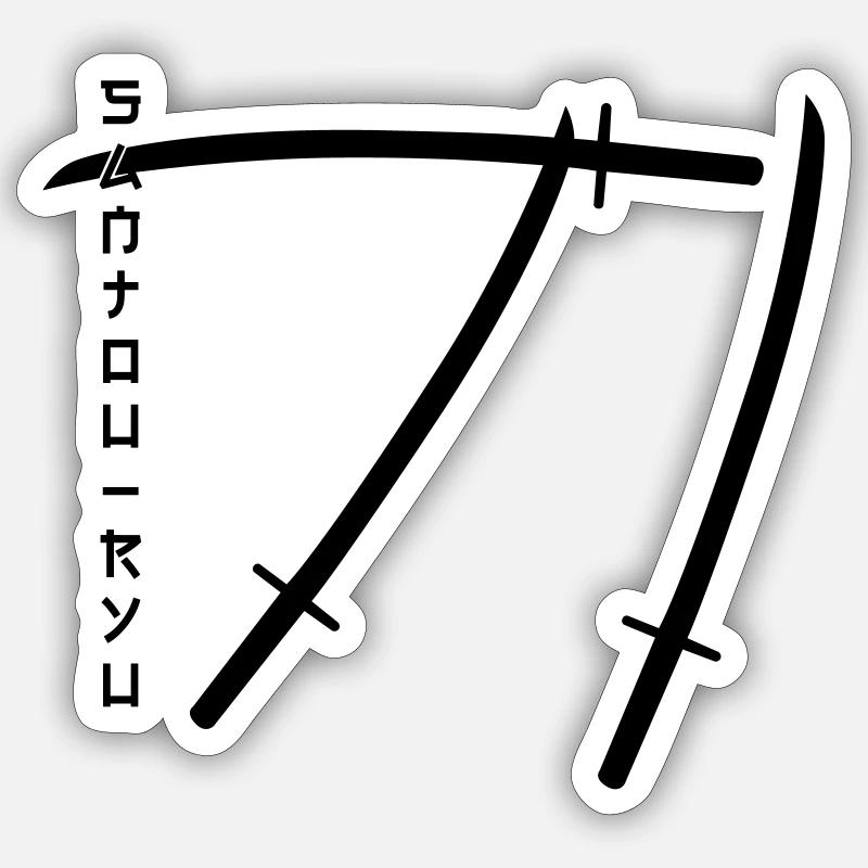 OP III: Santouryu - Three-Sword-Style - Sticker size S (10 x 10 cm) - white matte