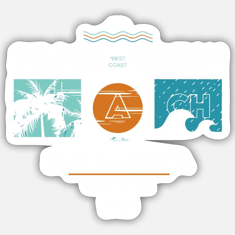 SESSION D’ÉTÉ - Sticker taille S (10 x 10 cm) - blanc mat