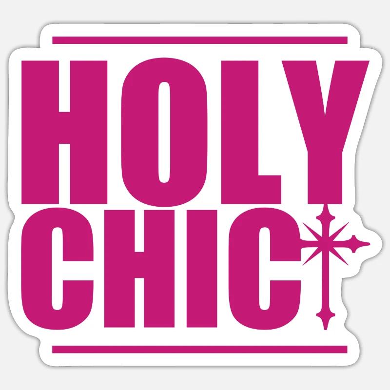 Heiliges Mädchen - Sticker Größe S (10 x 10 cm) - Mattweiß