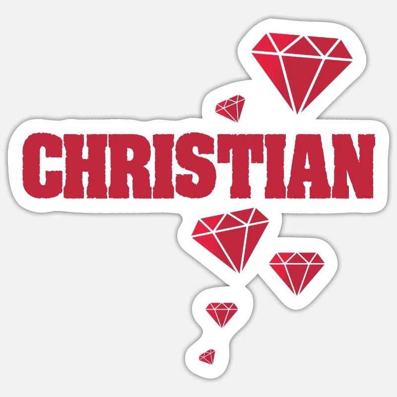 Gift idea Christian - Sticker size S (10 x 10 cm) - white matte