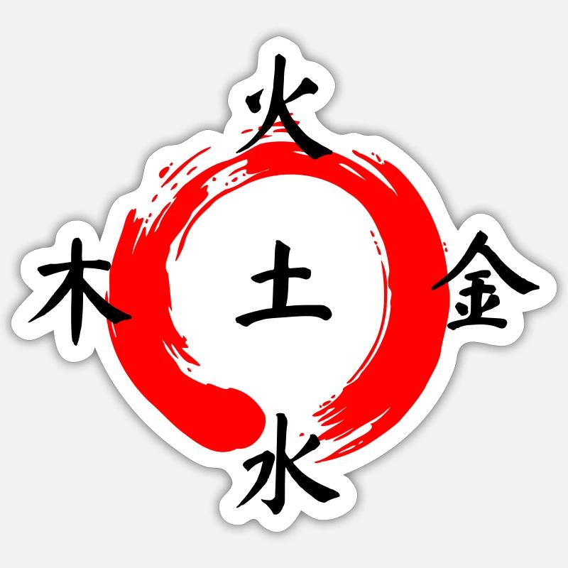 wuxing - Sticker size S (10 x 10 cm) - white matte
