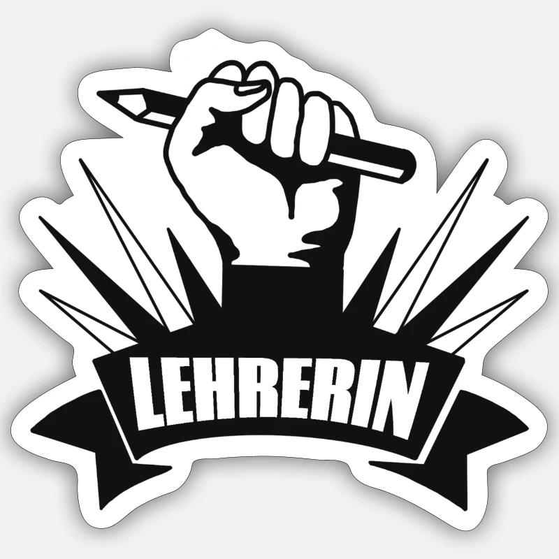 Lehrerin - Sticker Größe S (10 x 10 cm) - Mattweiß