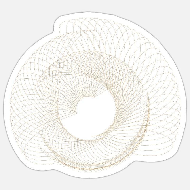 Conception de points abstraits - Sticker taille S (10 x 10 cm) - blanc mat