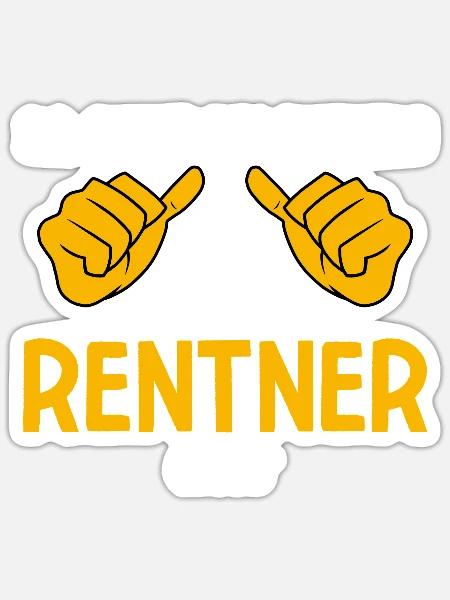 So Sieht Ein Richtig Cooler Rentner Aus Rente - Sticker Größe S (10 x 10 cm) - Mattweiß
