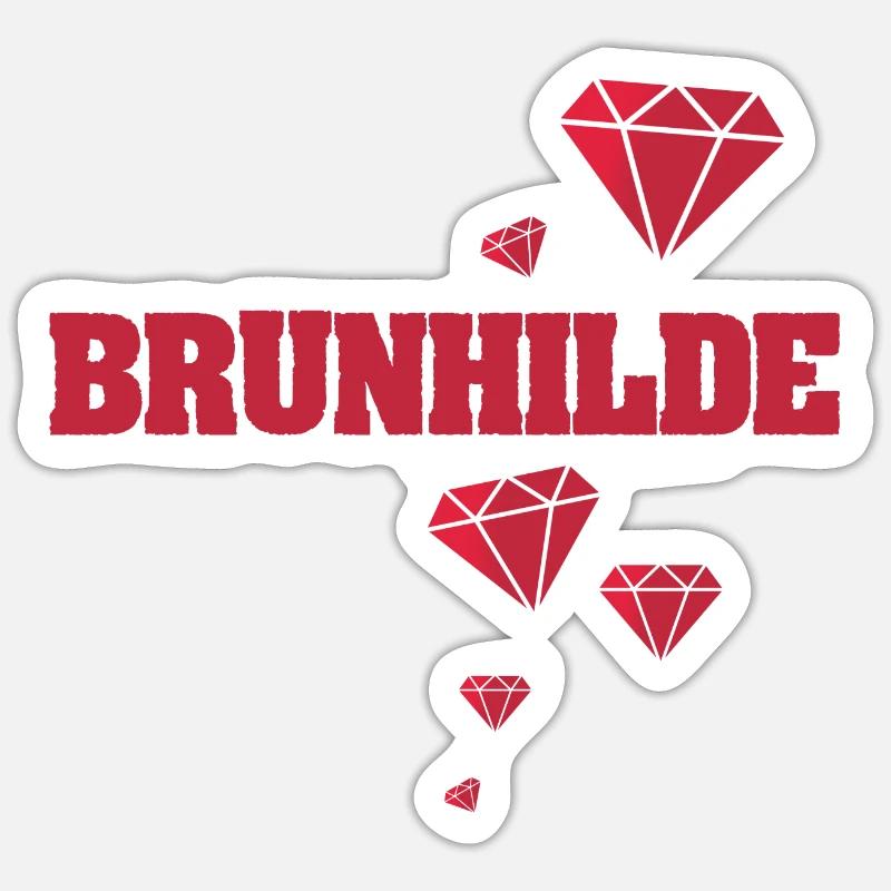 Geschenkidee Brunhilde - Sticker Größe S (10 x 10 cm) - Mattweiß