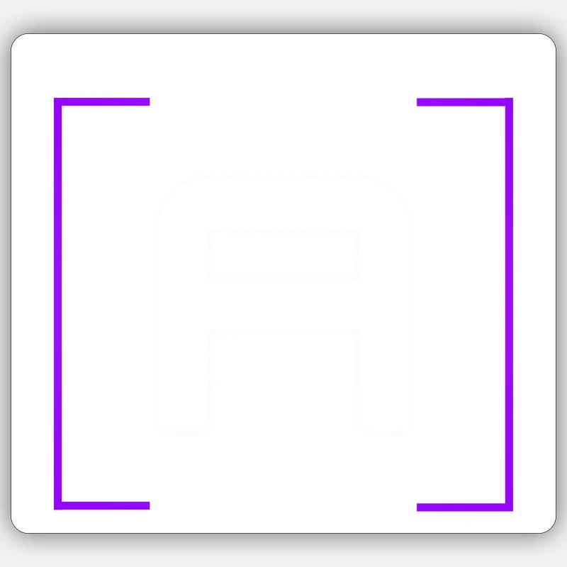 Lettre « A » - Sticker taille S (10 x 10 cm) - blanc mat